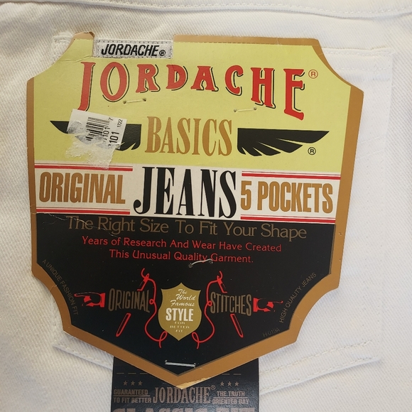 NWT Vintage 90's Jordache Original 5 Pocket Classic Fit White Mom Jeans Size 14 - Picture 7 of 12